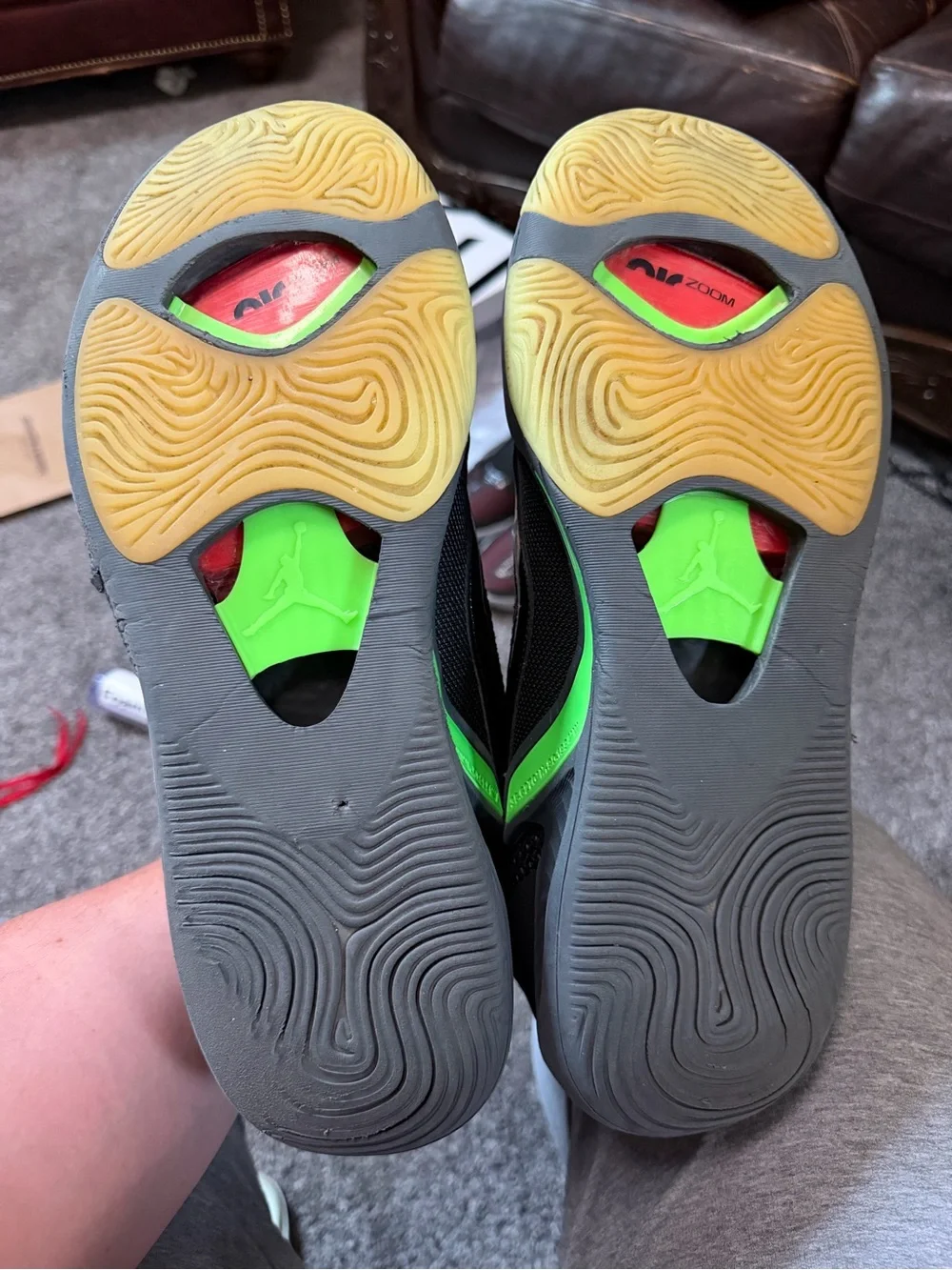Jordan Tatum 1 Green Strike Black Neon Men Size 13 Women 14.5 DZ3324-003 w Box